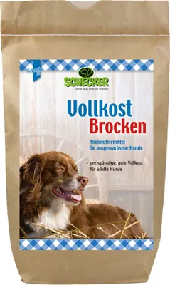 Produktbild von 12 kg Schecker Vollkost Brocken - für ausgewachsene Hunde ohne besondere Ansprüche