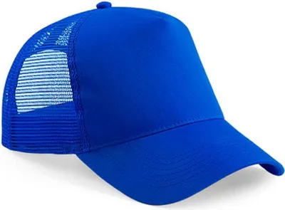 Productafbeelding van Beechfield - Trucker cap, snapback model, uni, voor heren/dames, model PC5762 (one size) (zwart/fuchsia)