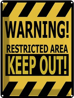 Produktbild von vianmo Blechschild 40x30 cm warning restricted area keep out