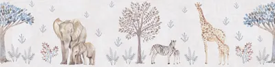 Produktbild von Bordüre Kinderzimmer Beige Lilly & Luis A.S. Création 771771 5.00 m x 0.13 m Tiere