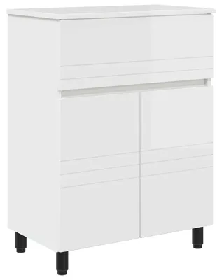 Immagine prodotto di Mobiletto da bagno Bianco Lucido 60 x 35 x 80 cm