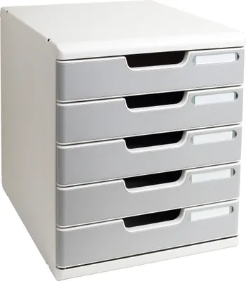 Produktbild von Exacompta Modulo A4, 5 geschlossene Schubladen, Office - Steingrau - 301041D