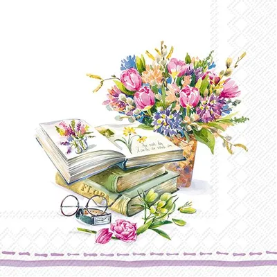Produktbild von Servietten 25x25 cm - SPRING NOVELS