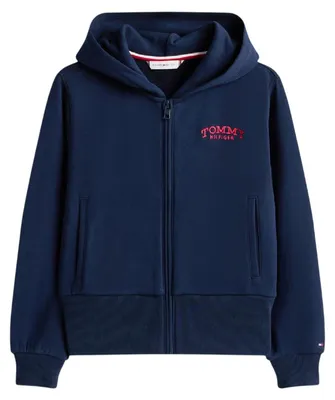 Produktbild von Tommy Hilfiger - Hoodie mit durchgehendem Reißverschluss für Kinder, gerippt GT24448 (164) (Marine)