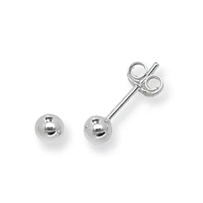 Produktbild von 925 Sterling Silber Damen - Kugel Ohrstecker - 4mm; TRS11495MM4