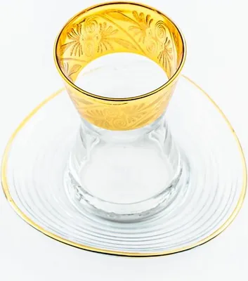 Obrázek produktu pro Sklenice na kávu nebo čaj s podšálky Jana 10 cl x 6 - sada v krabičce