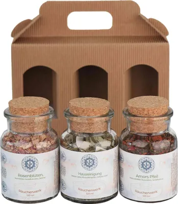 Produktbild von Räucherwerk Geschenkset Rosenblüten Hausreinigung Amors Pfeil – Duft & Ritual