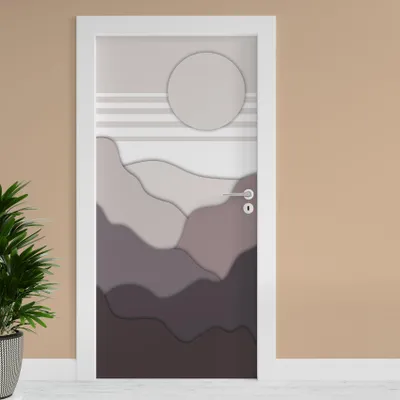 Produktbild von Türfolie "Berge" 90x200cm Türposter Deko Aufkleber Folie Tapete TF02-10