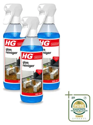 Produktbild von 3 x HG Glasreiniger - Streeploos schoon - 500 ml - Vorratspackung - 3 Stücke