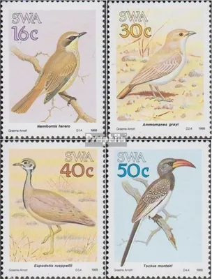 Produktbild von Briefmarken Namibia - Südwestafrika 1988 Mi 629-632 (kompl.Ausg.) FDC Vögel