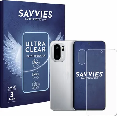 Produktbild von 6x Für OnePlus Ace 6 (Display+Kamera) Schutzfolie Savvies Displayschutz Display Schutz Folie Klar Transparent
