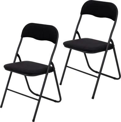 Produktbild von Infinity Goods Klappstühle – 2er-Set – Klappstühle – Samt – Esszimmerstühle – Klappbare Stühle – 43