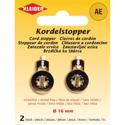 Produktbild von KLEIBER Kordelstopper Metall silber  2 Stück
