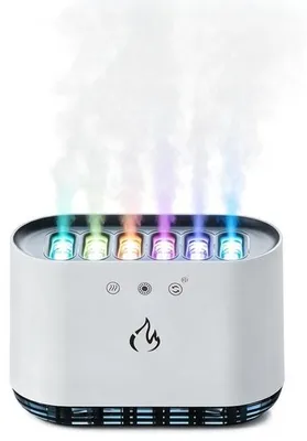 Zdjęcie produktu dla Ultrasoniczny nawilżacz powietrza reagujący na dźwięk, pojemność 900 ml, dyfuzor zapachów, 7 kolorowych diod LED, przenośny, zimna mgiełka, idealny do domu, jogi i sypialni