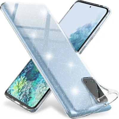 Zdjęcie produktu dla NALIA brokatowe etui na telefon Samsung Galaxy S20, silikonowe etui na telefon przezroczyste