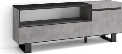 Image de COZY Meuble TV, Banc Télé, 150x35x57cm, Pour les TV jusqu'à 65", Ciment