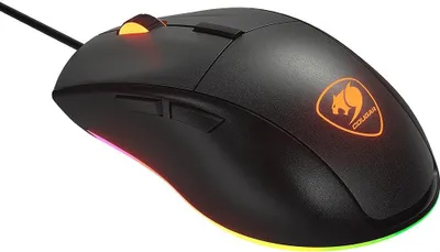 Produktbild von COUGAR Gaming Maus, MINOS EX, RGB, Kabelgebunden, Schwarz, rechts, Optisch, USB Typ-A, 6400 DPI, Schwarz