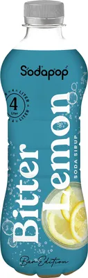 Produktbild von mySodapop Bitter Lemon Sirup, 500 ml, Zitrone, 1 Stück(e), Step 1 Fülle ein Glas mit Eiswürfel. Step 2 Gib 5 cl Vodka hinzu. Step 3 Fülle alles mit 150..., Zucker, Wasser, Zitronensaftkonzentrat, konzentrierter Zitronenextrakt, Säuerungsmittel..., 34 kcal
