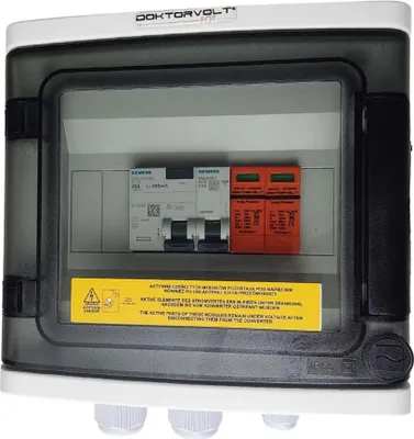 Image de Doktorvolt Solar Boîte de jonction photovoltaïque AC SIEMENS 1P C20A 25A 300mA Protection contre les surtensions T1 T2 0720