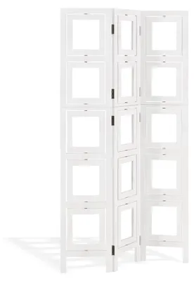 Obrázok produktu pre Homestyle4u 762, fotopriestor na rozdelenie miestnosti 3 časti, fotostena drevo, biela