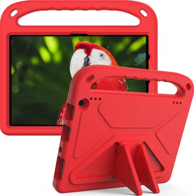 Produktbild von Hülle für Amazon Fire HD 10 / Fire HD 10 Plus 2021, Leichte Stoßfeste Eva Kinder Schutzhülle mit Griff und Faltbarem Ständer Rot