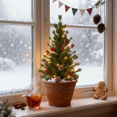 Produktbild von FIVMEN 76cm Weihnachtsbaum künstlich mit 30 Warmweiß Leds Mini PVC Kunstweihnachtsbaum Tisch-Weihnachtsbaum für Weihnachtsdekorationen