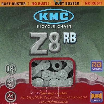 Obrázok produktu pre KMC Z8.3 - reťaz na bicykel pre 8-rýchlostné prevody 1/2" x 3/32" 114 článkov antikorová