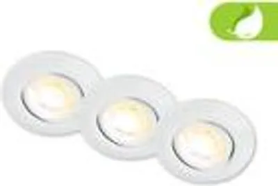 Produktbild von 3er Set LED Einbaustrahler Schwenkbar Spots 230V Ra90 CTS Schalter 9cm Weiß