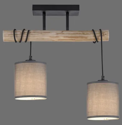 Produktbild von JUST LIGHT GERDA TRIBU Deckenleuchte E27 max. 10W 2-fach taupe 15782-29