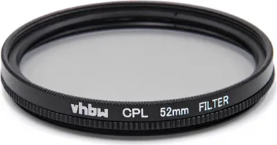 Produktbild von vhbw Universal Polarisationsfilter für Kamera Objektive mit 52mm Filtergewinde - Zirkularer Polfilter (CPL), Schwarz