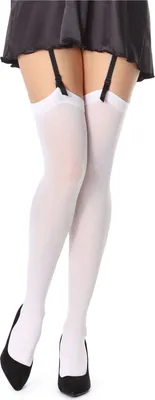 Produktbild von Bellivalini Damen Strapsstrümpfe Mikrofaser 60 DEN BLVFI1007 (Weiß, M-L)