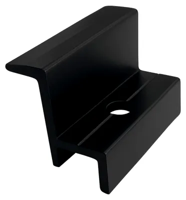 Produktbild von 10 Stück Endklemmen für Solarmodule 35-40 mm in Schwarz aus Aluminium für die Montage von Photovoltaikanlagen | 0% Steuersatz für Privatkunden