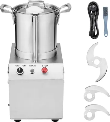 Produktbild von Professionelle Küchenmaschine Gemüsezerkleinerer - 4L lebensmittelechter Edelstahl-Mixer - Vielseitiger Multifunktionsmixer
