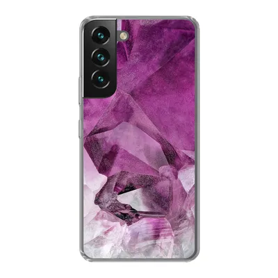 Produktbild von MuchoWow® Handyhülle Schutzhülle Hülle für Samsung Galaxy S22 Kristall - Naturstein - Luxus Silikon Softcase Handy Hülle - Mobiltelefonhülle