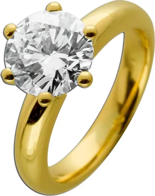 Produktbild von Verlobungsring Gelbgold 750 18K Solitär Diamant 2.69ct DPL Zertifikat 17