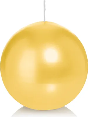 Produktbild von Wiedemann Kerzen Kugelkerzen Dotter Gelb Ø 60 mm, 16 Stück, rußarm, tropffrei, hochwertiger Docht