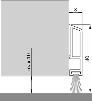 Produktbild von Ellen PDS-B-ZK-Bodendichtung Nr. 0703291 braun 100 cm