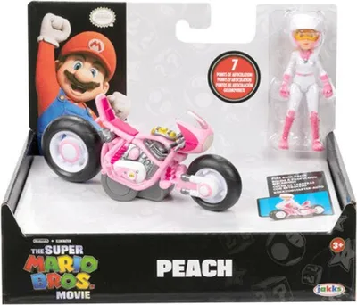 Produktbild von Figurka kolekcjonerska JAKKS PACIFIC - Mario Kart Film, Peach Kart 7 cm
