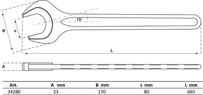 Immagine prodotto di BGS chiave aperta DIN 894 SW 80 mm - 34280