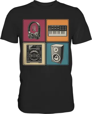 Produktbild von Modular Synthesizer Analog Kopfhörer DJ Musiker T-Shirt – Black / M