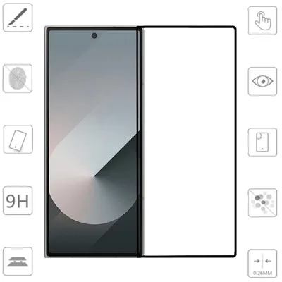 Image de Pour Samsung Galaxy Z Fold6 : 1 film de protection en verre trempé H9 pour écran 3D Full LCD