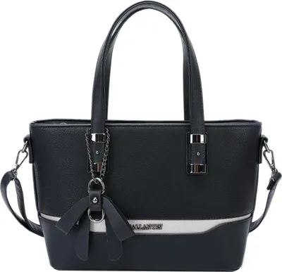 Image de Gallantry, sac Cabas femme avec imprimé GH et nœud décoratif, noir