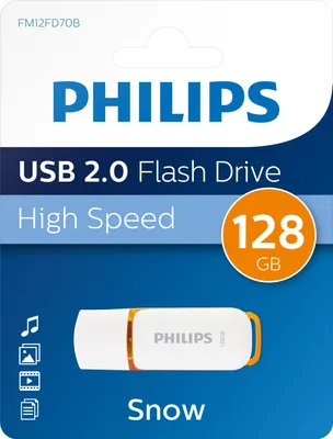 Obrázek produktu pro Philips USB 2.0 128GB Snow Edition Orange