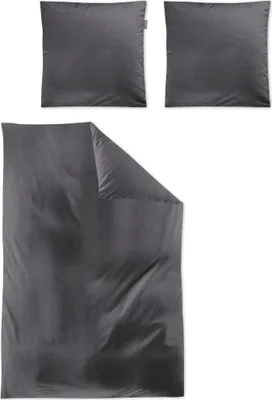Produktbild von Irisette Lyocell-Satin Bettwäsche-Garnitur Lotus 8521  Farbe grau  140x200+70x90cm