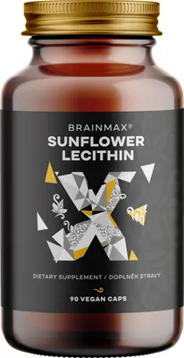 Obrázok produktu pre BrainMax Slnečnicový lecitín, slnečnicový lecitín, 90 rastlinných kapsúl