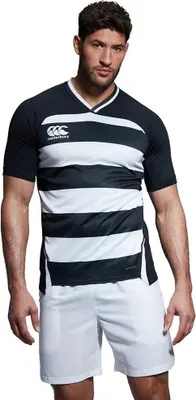 Produktbild von Canterbury Vapodri Evader Hooped Kurzarm-t-shirt Mehrfarbig L Mann Mehrfarbig L