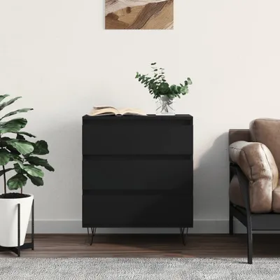 Immagine prodotto di vidaXL Credenza nera 60x35x70 cm materiale a base di legno