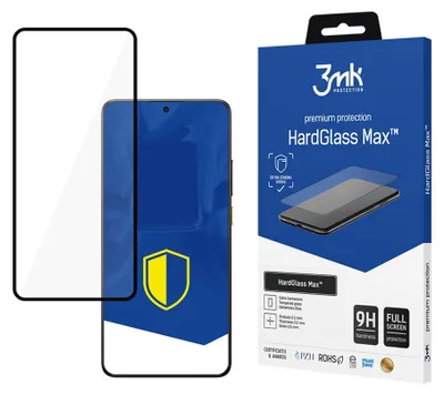 A product shot of a phone screen protector and its packaging.