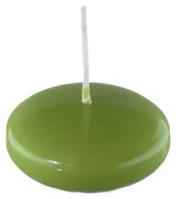 Produktbild von Schwimmkerzen Limonegrün 55 x Ø 80 mm, 8 Stück