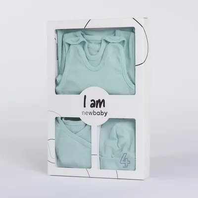 Produktbild von 4-teiliges Umstandsset New Baby I AM Blau, Gr. 62 (3-6m)
